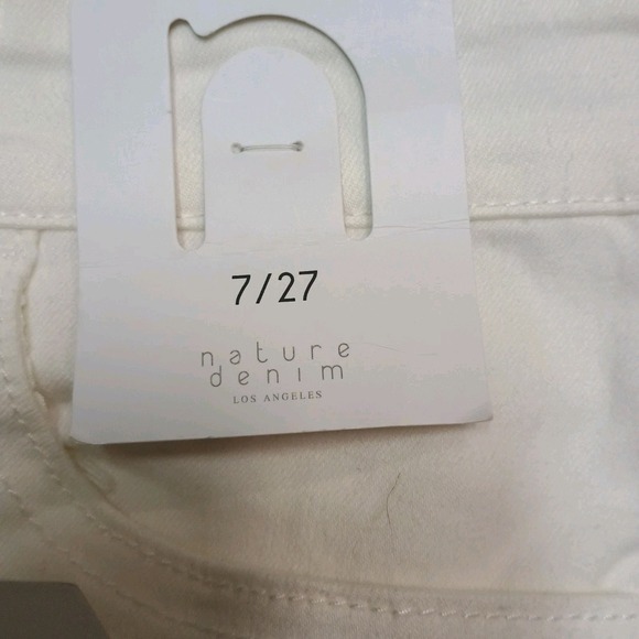 Nature Denim High Rise White Distressed Skinny Jeans Size 7/27 - Picture 2 of 8